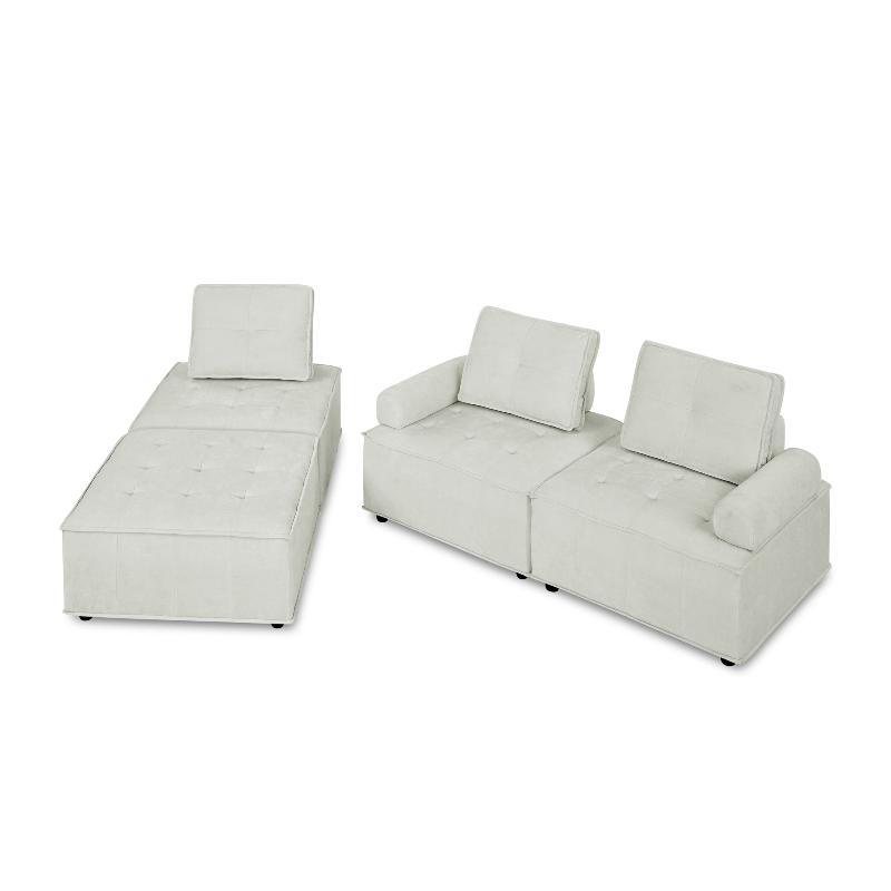 L-Shape Modular Sectional Sofa - LuxNovaHub 