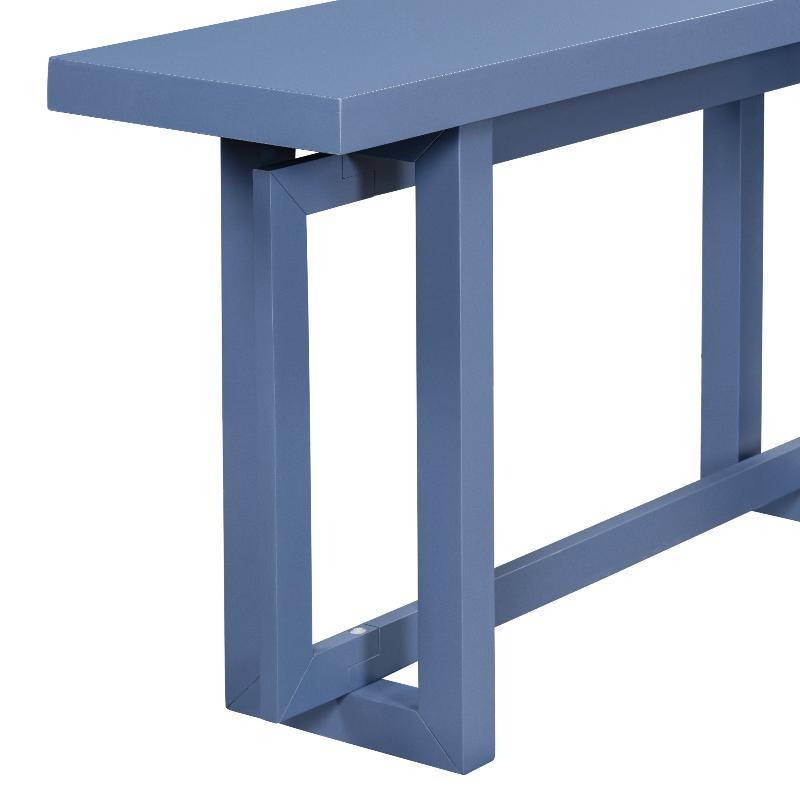 Contemporary Console Table with Wood Top - LuxNovaHub 