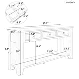 55'' Modern Console Table Sofa Table - LuxNovaHub 