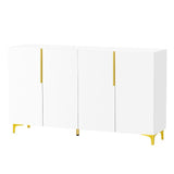 A Glossy Finish Light Luxury Storage Cabinet - LuxNovaHub 