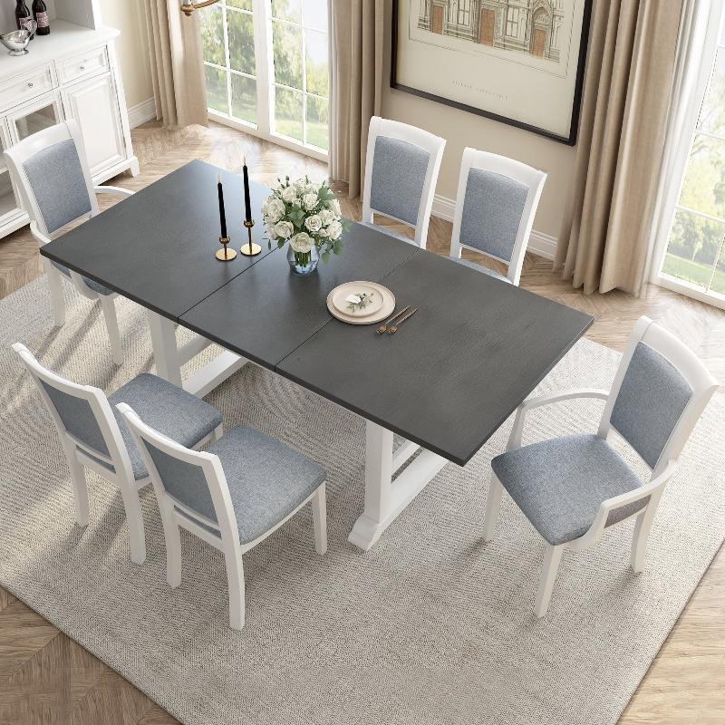 Extendable Trestle Dining Table - LuxNovaHub 