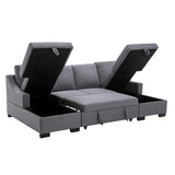 Upholstery Sleeper Sectional Sofa - LuxNovaHub 