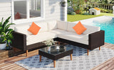 4-pieces Outdoor Wicker Sofa Set - LuxNovaHub 