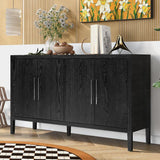 Wooden Cabinet with 4 Metal handles - LuxNovaHub 