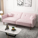 Convertible Sofa Bed with Wood Legs - LuxNovaHub 