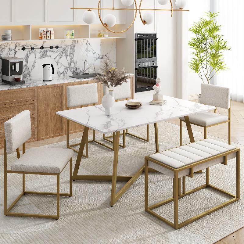 60inch Metal Kitchen Table - LuxNovaHub 