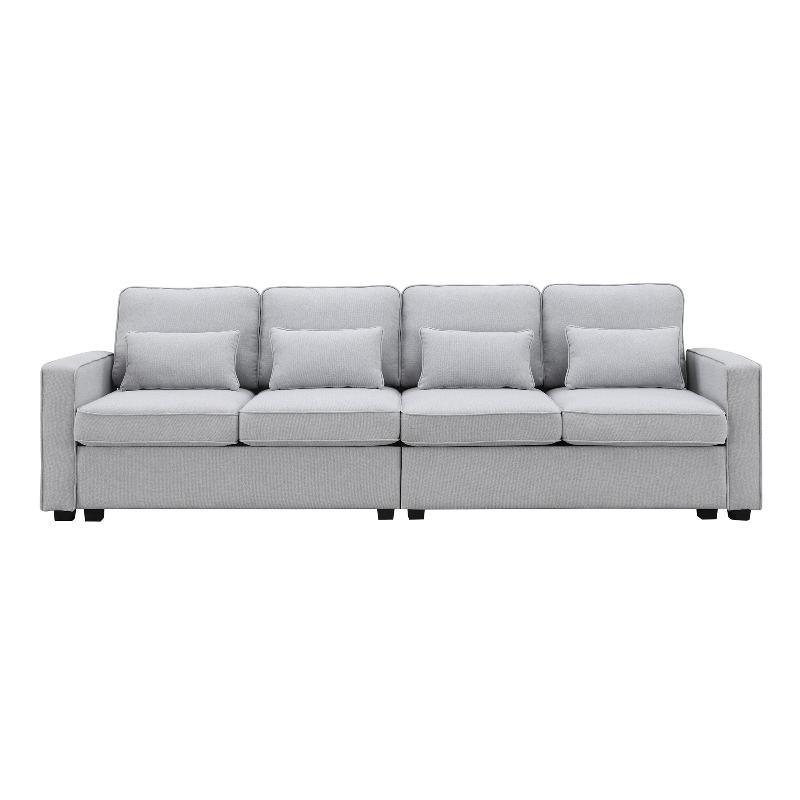 104-Inch 4-Seater Modern Linen Fabric Sofa – Stylish & Comfortable Living Room Furniture - LuxNovaHub 