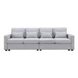 104-Inch 4-Seater Modern Linen Fabric Sofa – Stylish & Comfortable Living Room Furniture - LuxNovaHub 