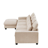 Modern Large L-Shape Feather Filled Sectional - LuxNovaHub 