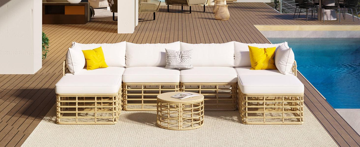 7 Pieces Outdoor Patio Furniture - LuxNovaHub 