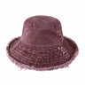 Wide Brim Frayed Bucket Hat - LuxNovaHub 