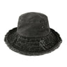 Wide Brim Frayed Bucket Hat - LuxNovaHub 