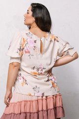 Floral Printed Woven Blouse - LuxNovaHub 