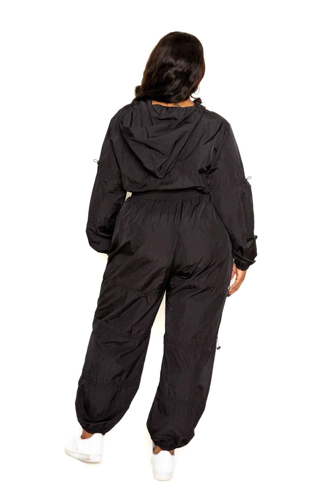 Active Zip Up Set With Cord Lock Detail - LuxNovaHub 