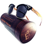 Real Walnut Wood Club Style Sunglasses - LuxNovaHub 