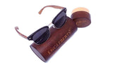 Real Walnut Wood Club Style Sunglasses - LuxNovaHub 