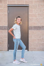 Tractr Girls Jeans with side Fray & Asymmetrical Hem - LuxNovaHub 