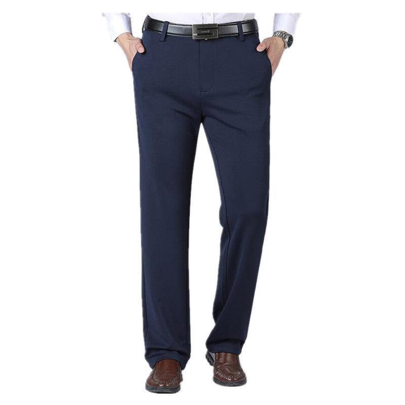 Formal Pants Men Thick Autumn Black Blue Grey - LuxNovaHub 