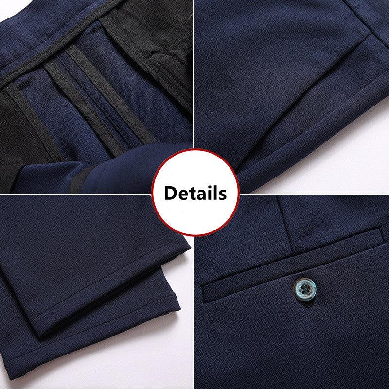 Formal Pants Men Thick Autumn Black Blue Grey - LuxNovaHub 