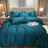 White Grey Duvet Cover Sets Solid Color - LuxNovaHub 