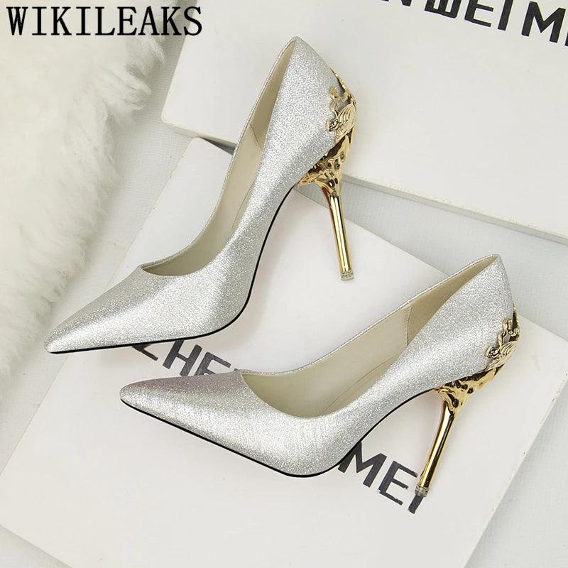 Stiletto High Hills For Women Office Shoes - LuxNovaHub 