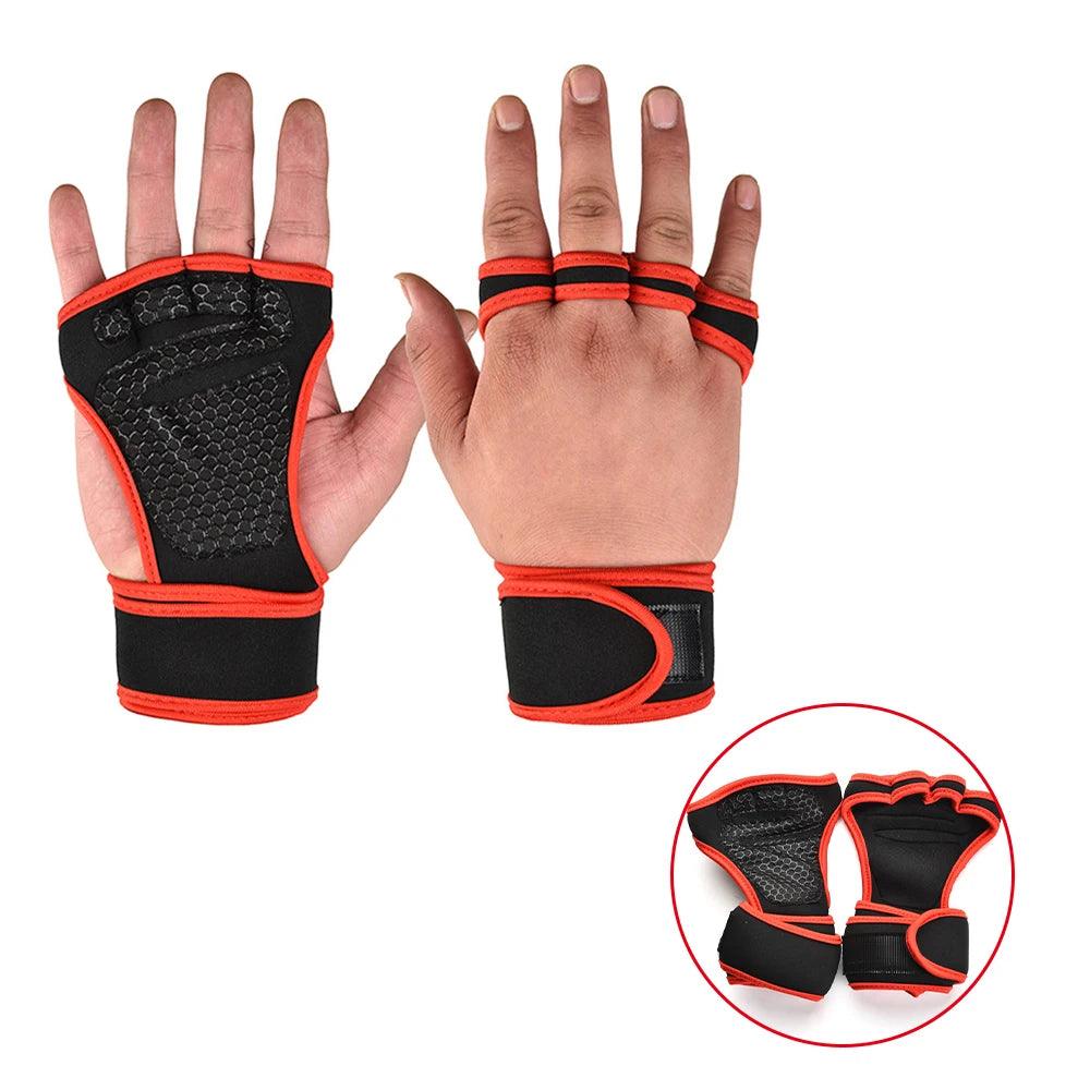 Training Sport Gloves for Men Women Workout Gloves Fitness Body Building Weightlifting Gym Hand Wrist Palm Protector Gloves - LuxNovaHub 