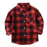 Children Boys Flannel Shirt Lattice Design - LuxNovaHub 