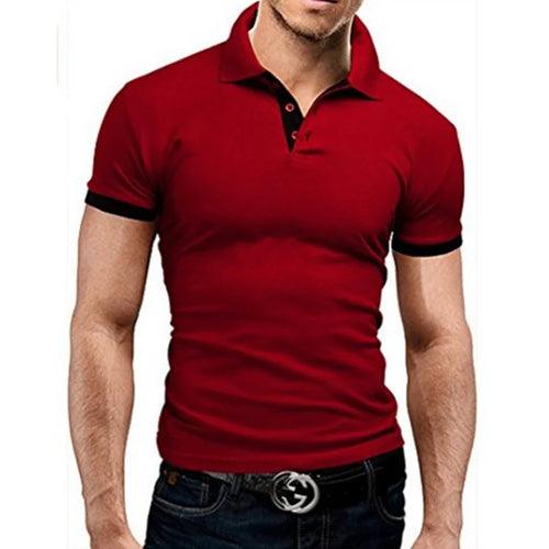 Men Summer Stritching Men's Shorts Sleeve Polo - LuxNovaHub 