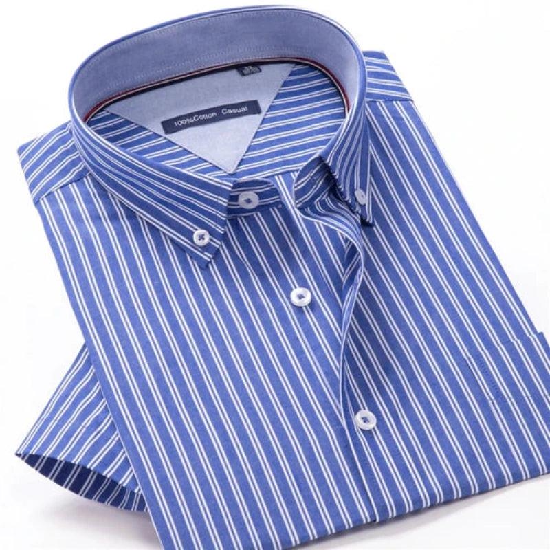 Cotton summer men's shirt - LuxNovaHub 