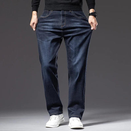 Autumn Men's Dark Blue Straight-leg Brand - LuxNovaHub 