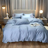 White Grey Duvet Cover Sets Solid Color - LuxNovaHub 