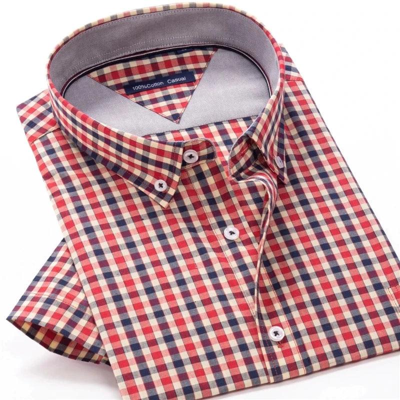 Cotton summer men's shirt - LuxNovaHub 