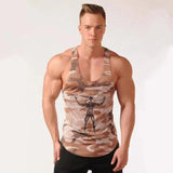 Men Bodybuilding Tank Tops Camouflage Sleeveless - LuxNovaHub 