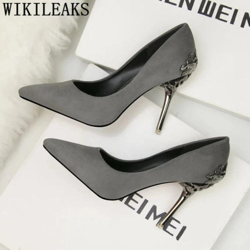 Stiletto High Hills For Women Office Shoes - LuxNovaHub 