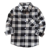 Children Boys Flannel Shirt Lattice Design - LuxNovaHub 