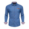 VISADA JAUNA High Quality Men Shirt Jeans Long Sleeve - LuxNovaHub 