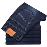 Autumn Men's Dark Blue Straight-leg Brand - LuxNovaHub 