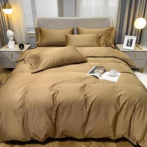 White Grey Duvet Cover Sets Solid Color - LuxNovaHub 