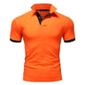 Men Summer Stritching Men's Shorts Sleeve Polo - LuxNovaHub 