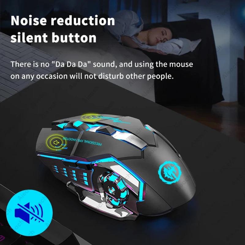 Rechargeable Wireless Mouse Gaming Computer - LuxNovaHub 