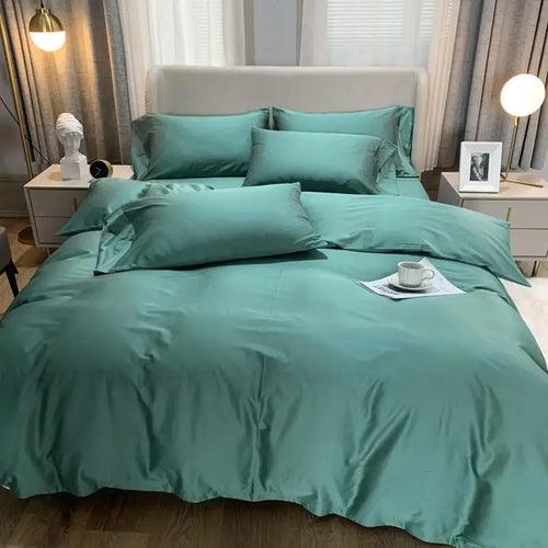 White Grey Duvet Cover Sets Solid Color - LuxNovaHub 