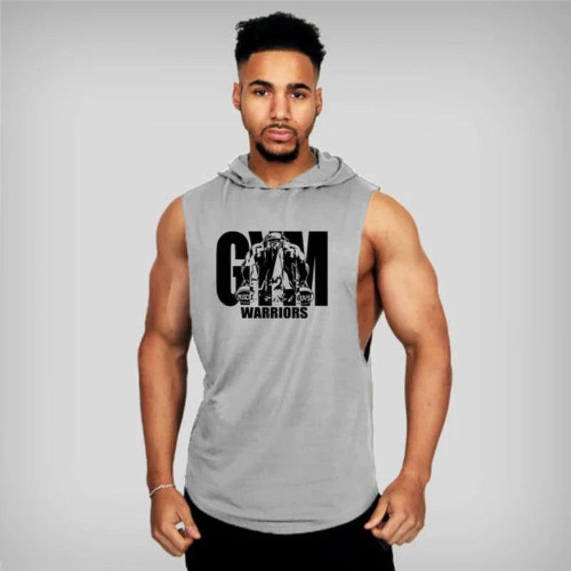 Men Summer Fitness Clothing Bodybuilding Hoody - LuxNovaHub 