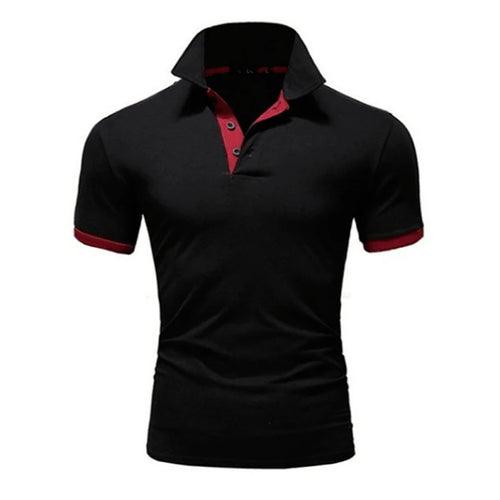 Men Summer Stritching Men's Shorts Sleeve Polo - LuxNovaHub 