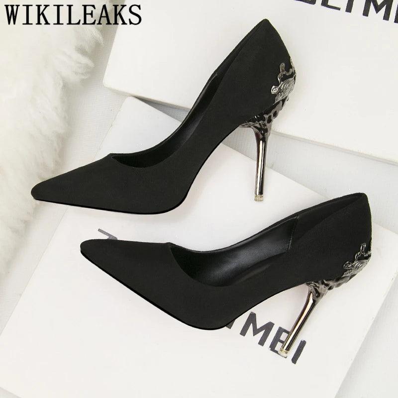 Stiletto High Hills For Women Office Shoes - LuxNovaHub 