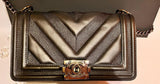 Luxury Chevron Quilted Flap Bag - LuxNovaHub 