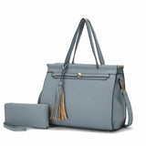 Shelby Satchel Handbag with Wallet Vegan Leather - LuxNovaHub 