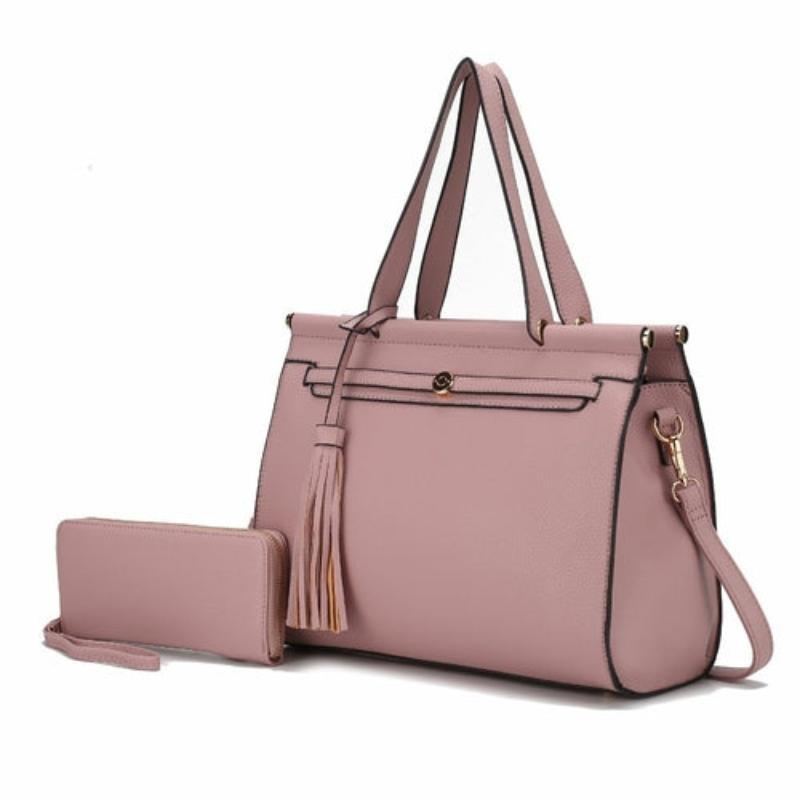 Shelby Satchel Handbag with Wallet Vegan Leather - LuxNovaHub 