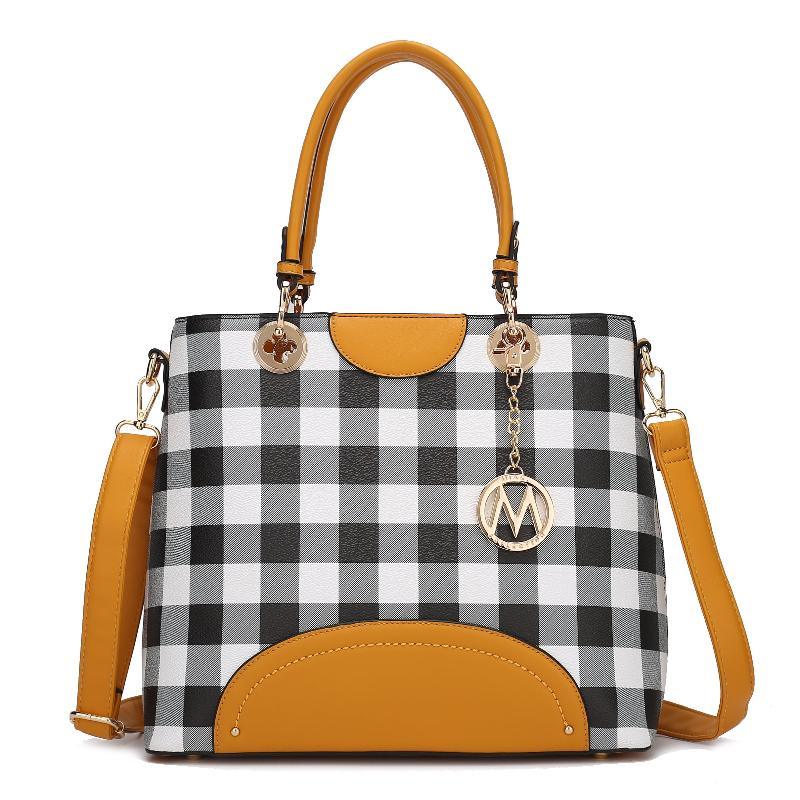 MKF CollectionGabriella Chekered Handbag - LuxNovaHub 