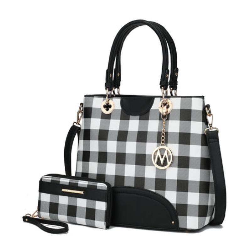 MKF CollectionGabriella Chekered Handbag - LuxNovaHub 