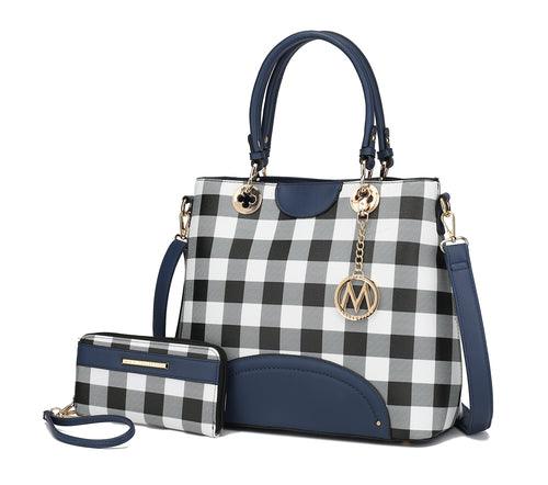 MKF CollectionGabriella Chekered Handbag - LuxNovaHub 